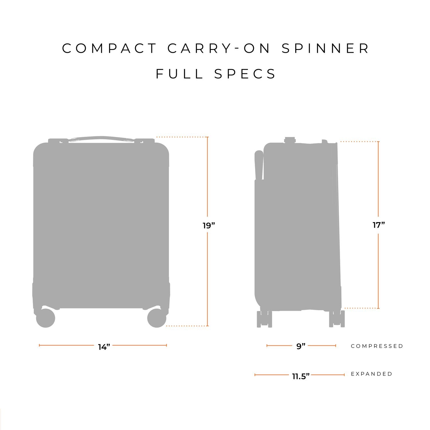 Compact 19" Carry-On Expandable Spinner | BLU119CXSP