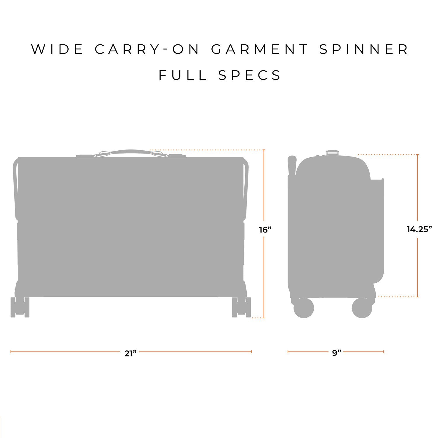 21" Carry-On Wheeled Garment Spinner | BLU174SP