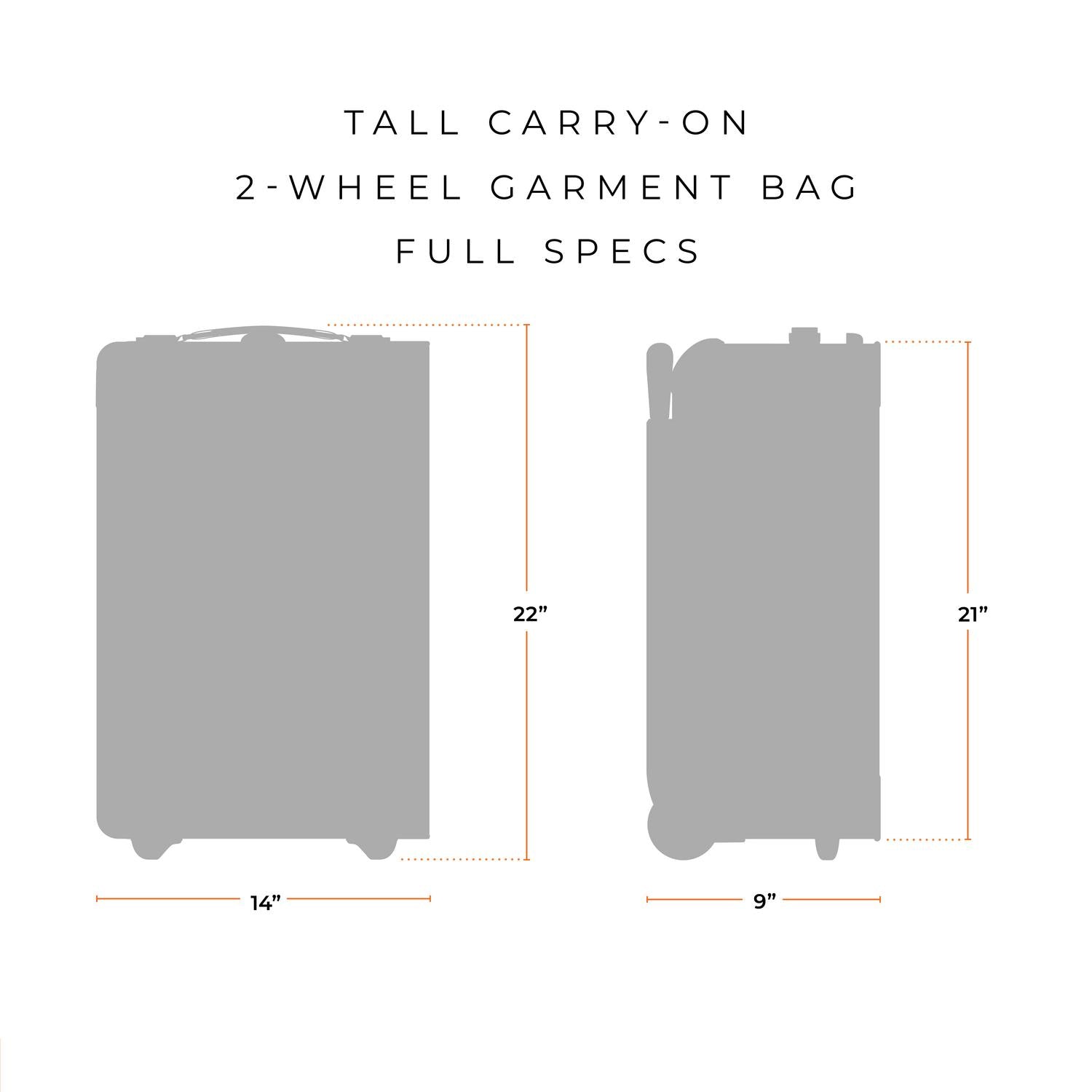 22" Carry-on 2-Wheel Garment Bag | BLU175