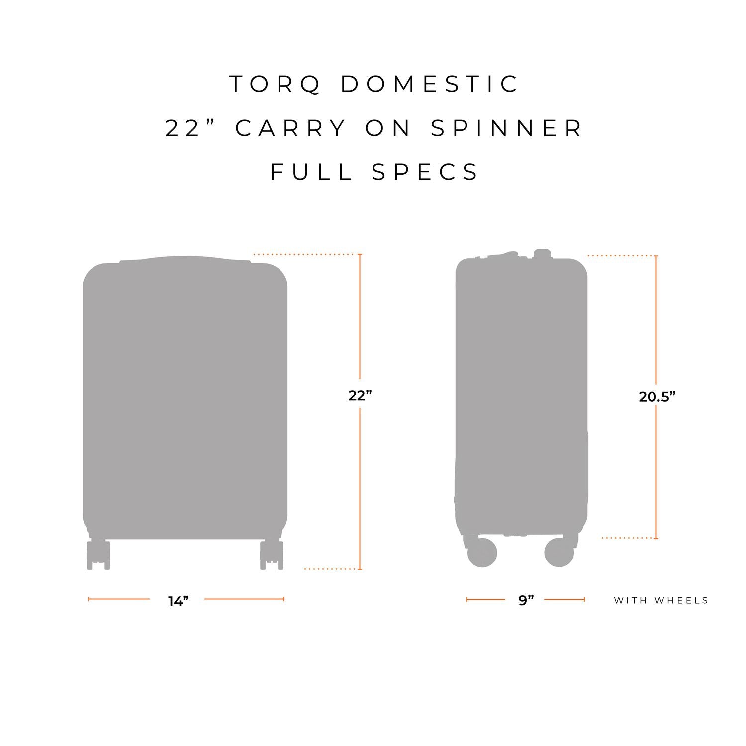 Domestic 22" Carry-On Spinner | QU222SP