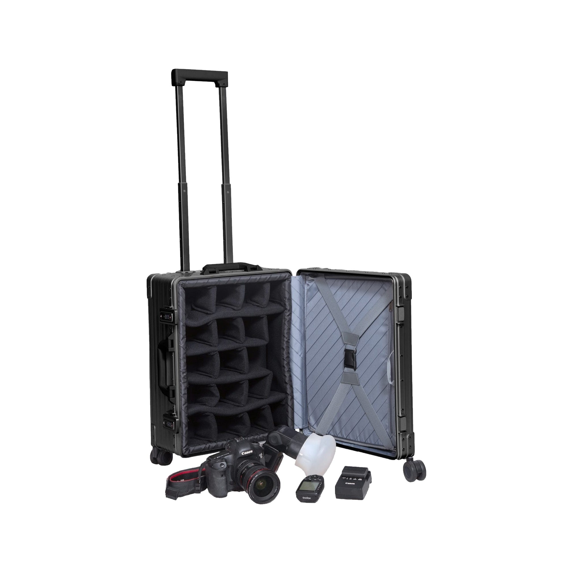 21" Aluminum Camera Carry-On with Divider Insert | 2128-PL-1