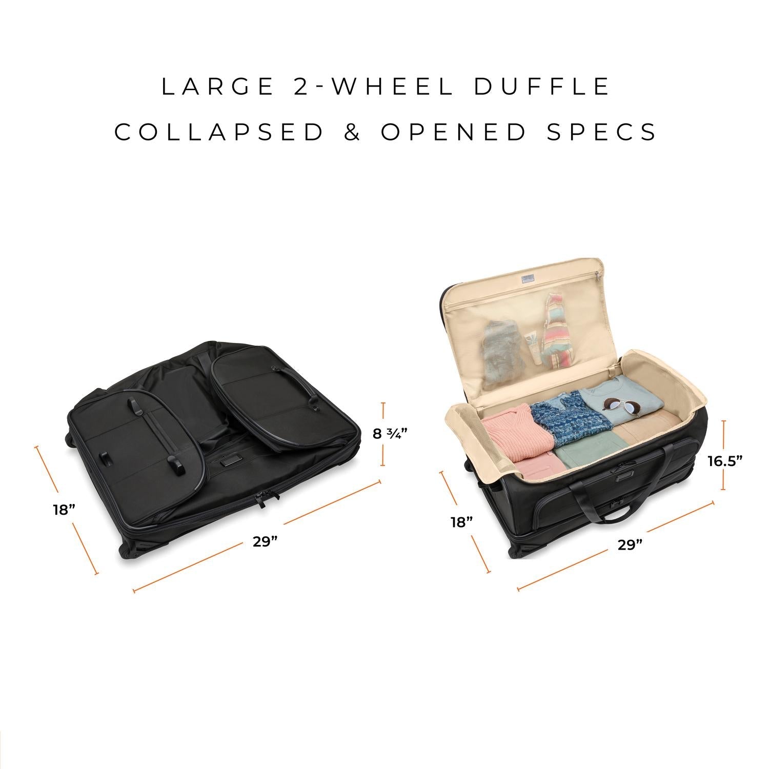 Large Two-Wheel Duffle | BLUWD129